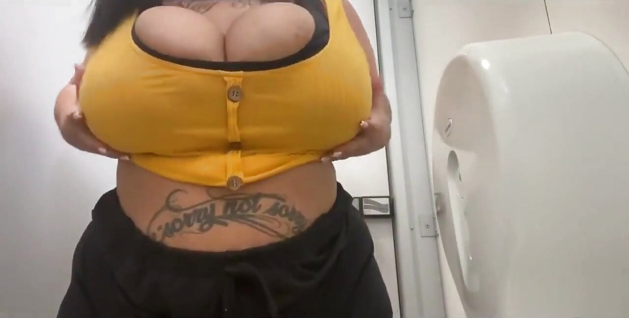 Naughty Bathroom Strikes Again and Sticks Balls up Her Ass and Cums in the Hospital Bathroom - Mary Jhuana