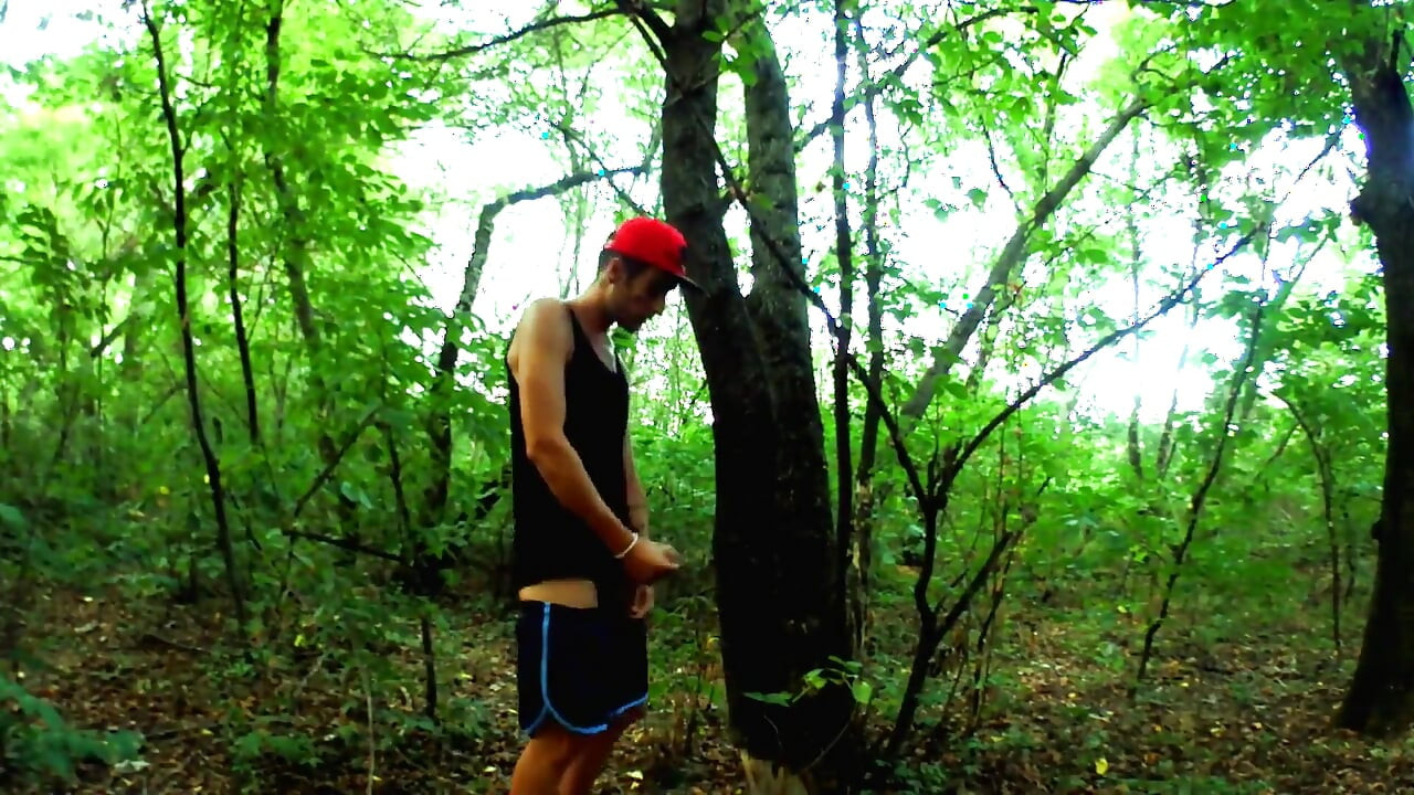 7 Minutes Fast Intense Huge Dick Jerking off in the Evening Woods