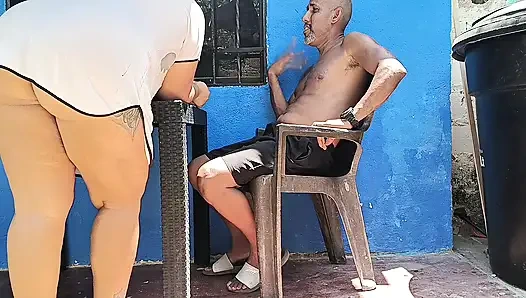 Outdoor sex with my horny, big-assed neighbor