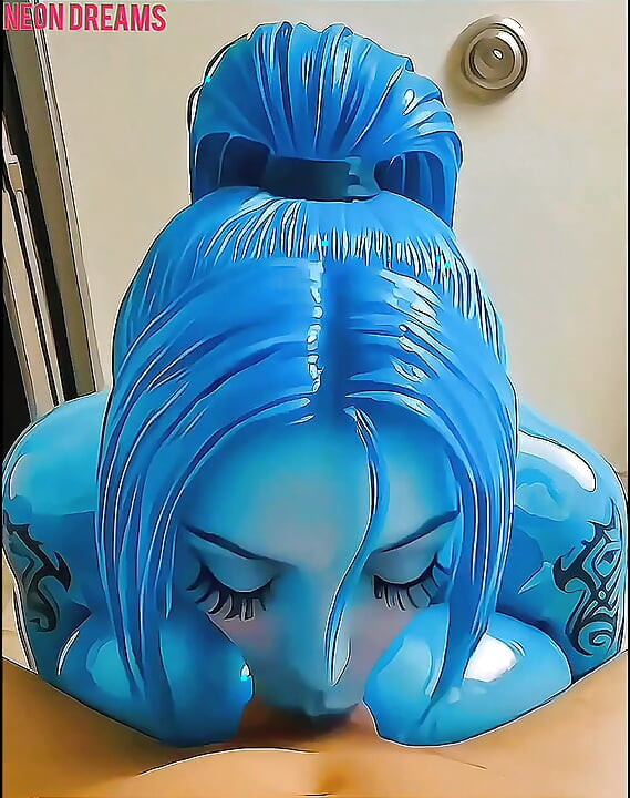 NEON DREAMS - WATER SLUT MONSTER IS HUNGRY FOR CUM!
