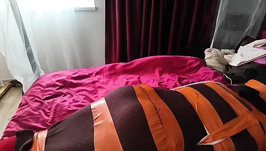Tape Bondage, Pantyhose Layering, Whipping - Part 1