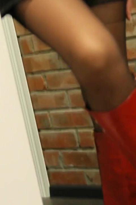Creampie leather skirt
