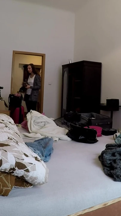 Amateur babysitter cam in girls cloakroom captures no panties