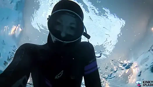 Underwater Giantess Hunts & Claims Her Tiny Prey