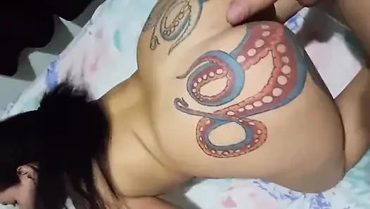 Culo Tatuado Sin Condon