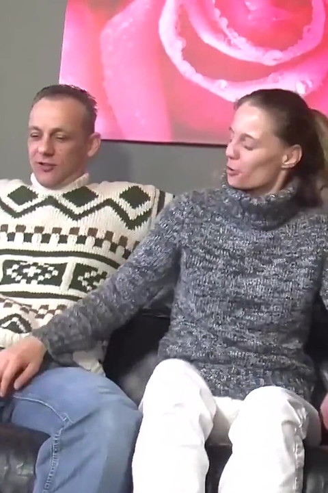 Horny Housewife with Small Tits Sucks Two Cocks at the Same Time and Then Gets Her Greedy, Wet Pussy Fucked