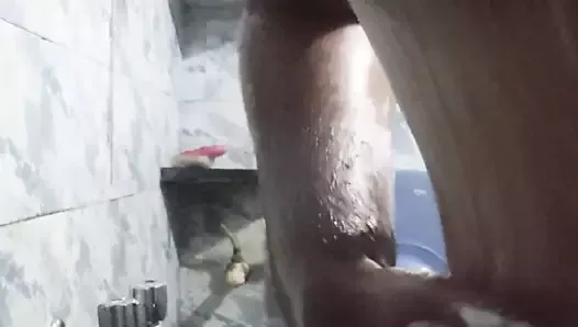 Chubby yummy Mallu Indian boy bathing and masturbating with soap