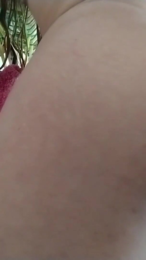 Trans teen take a shower and fuck her asshole | Clip 1