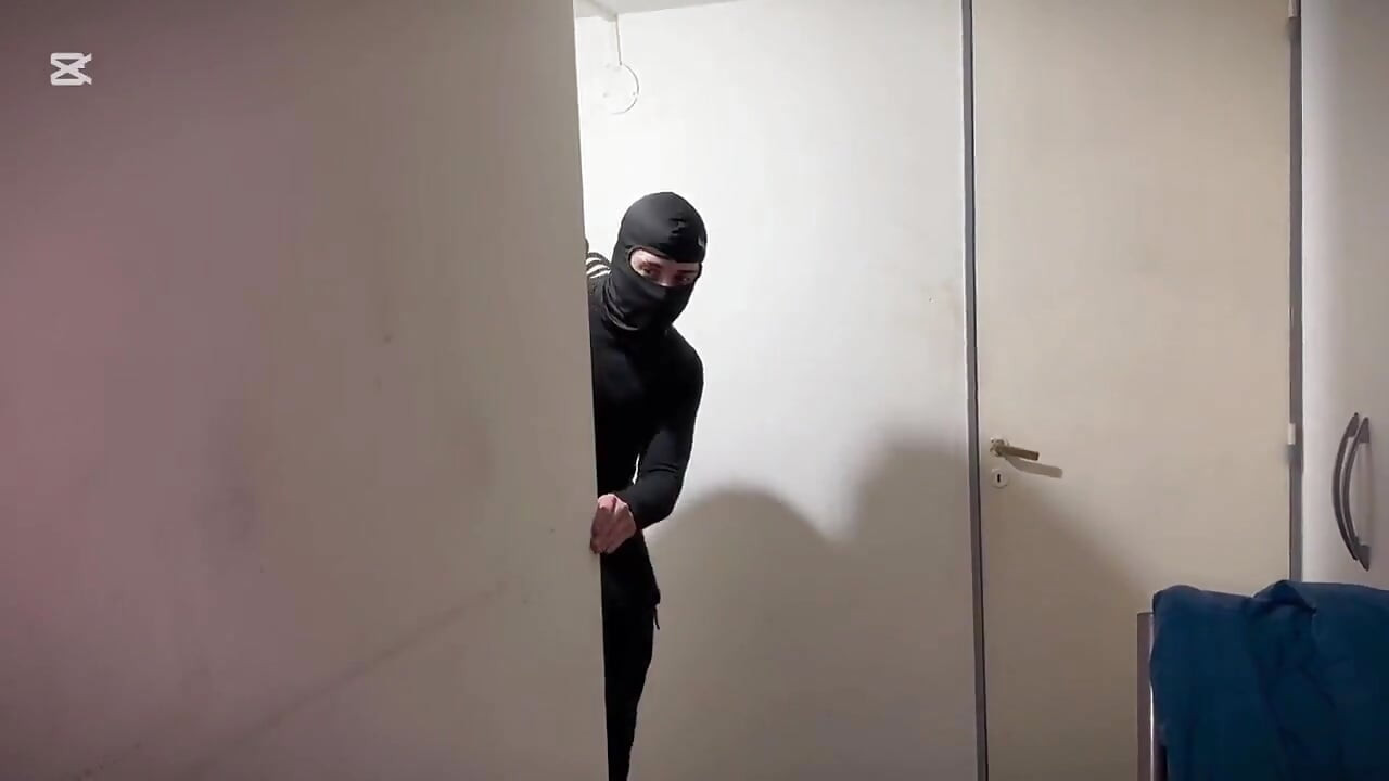 Thief Finds Me Masturbating and Ejaculates on My Face