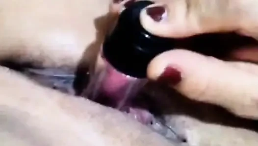 Latina wife first dildo