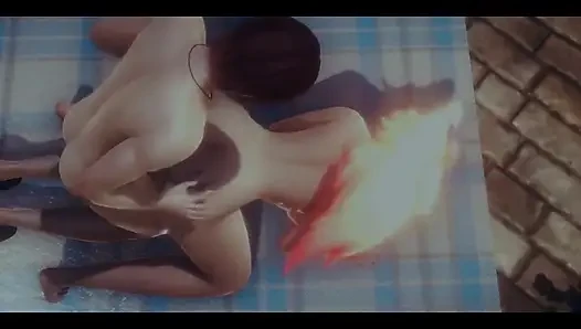 Lol Hentai - Ahri and Syra Threesome with Amazing Sex - Japanese Asian Manga Anime Film Game Porn