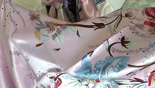Satin Scarf Lover and Cumming on a Shiny Satin Scarf, Lady Victoria Valente