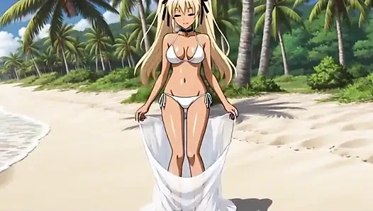 Rumi ile yürüyüş - amcığıyla oynuyor