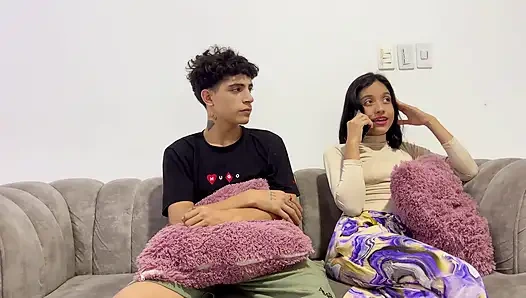 My girlfriend's cuckold doesn't realize that I sneak her best friend and pour my cream inside.