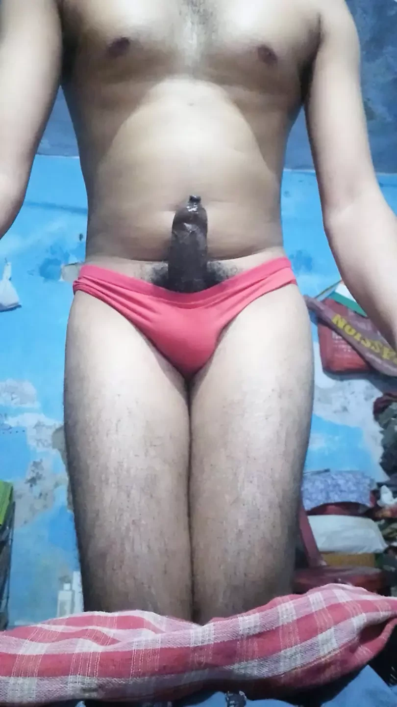 Horny Teen Femboy with Phimosis Dick Huge Cumshot While Wearing His Step Sister's Panties