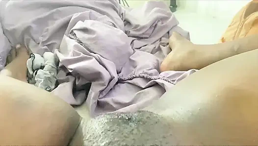 stepsister when she is alone at home she masturbates until she comes