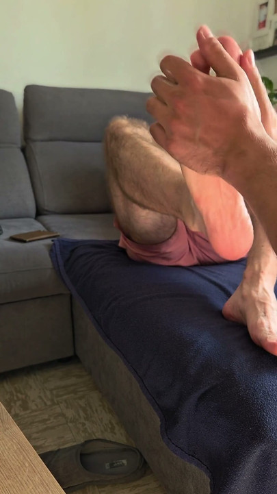 Foot Massage of Hairy Dilf