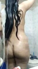 Sexy girl bathing