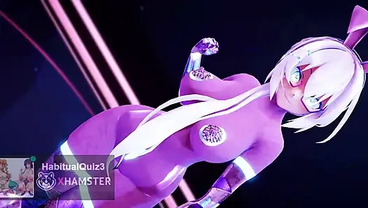 MMD R18 Супер зайчик, Butt Bass Knight хочет трахаться жестко без пощады, 3D хентай