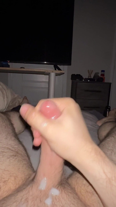 Late night dirty talk and masturbation - thick cock big cumshot and loud moaning | Clip 2