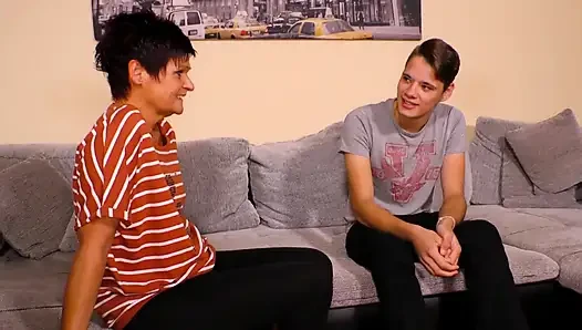 Brunette big ass cougar gets cum in mouth ending for being a good fuck wife