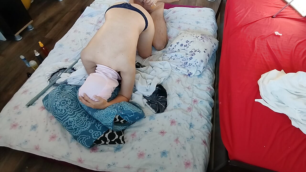 Sensual massage of a hot couple with oil on the body