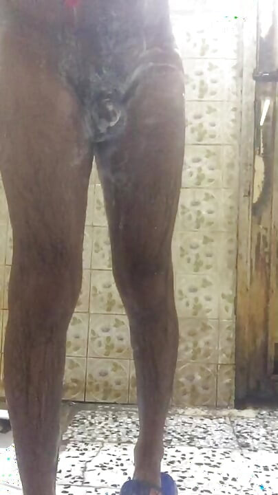 Masturbation at bathroom and enjoying handjob