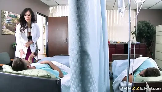 Doctors Adventures - When Nurse Isis Love's Patients Aren't Comfortable She Goes All in