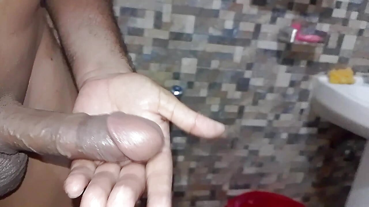 hand job in bathroom