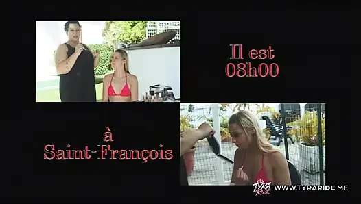 Blonde Gives Outdoor Blowjob on Cliff During Tropical Adult