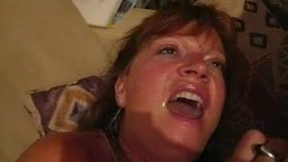 Mature woman cum swallow