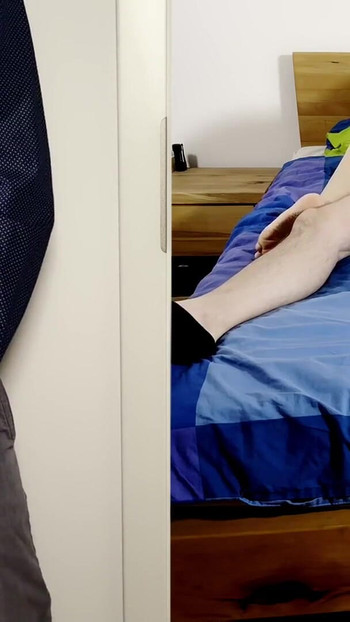 Stunning moment from "Husband Secretly Catches Us Cheating - He Watches And Touches Himself"