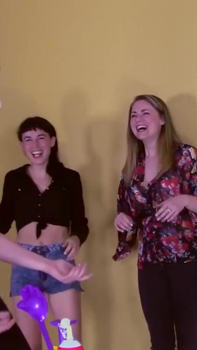 A tantalizing Strip Facial game where girls take turns with a knob | Clip 1