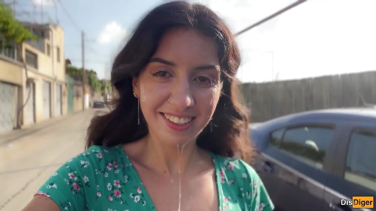 Triple Cum on Face for Village Whore - Public Cumwalk