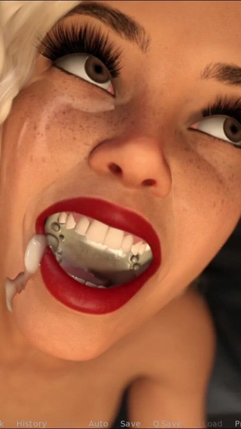 Powerful moment from "Close up milking mouth gets huge cumshot! Wife milking cock in mouth and enjoy dripping cum play -"
