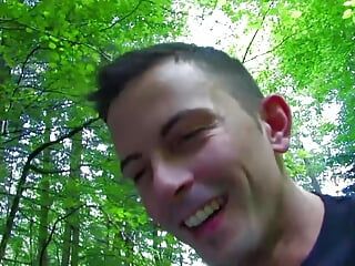 Hot German babe with an amazing body gets smashed in the woods