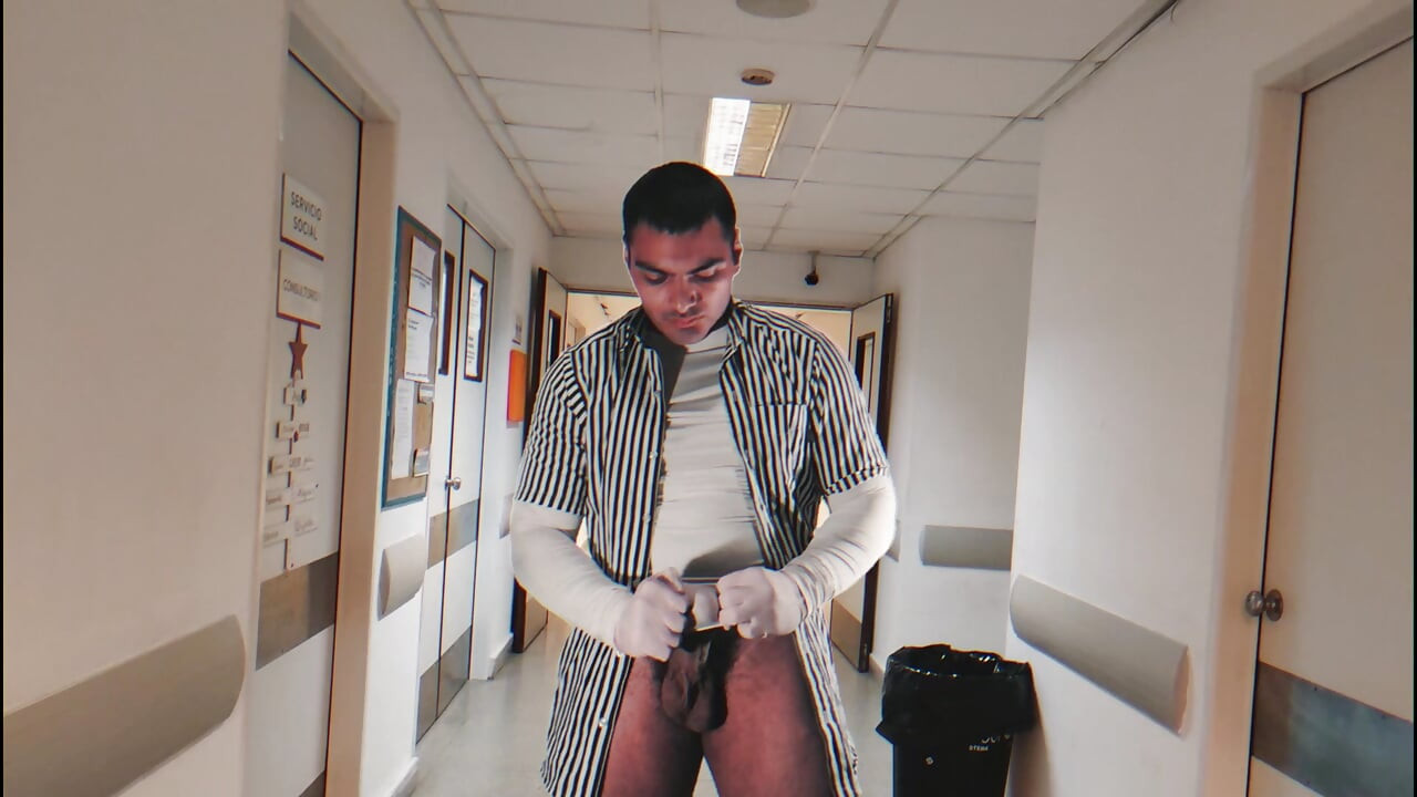 "Doing Things" in the Hospital - Sexy Gentleman Number One Having Fun - Masturbation Until Finish