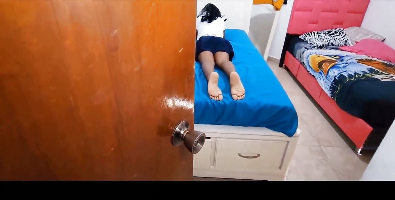 'stepfather Interrupts His Stepdaughter's Room Just to Break Her Pussy and Creampie Her Ass