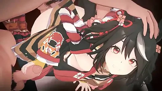 Uma musume - kitasan schwarzer gangbang-sex - Hentai-animationen 3D