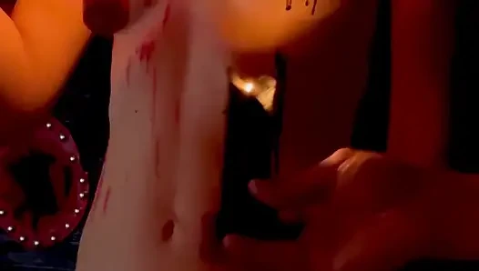 Puting saya menjadi sangat keras karena lilin!