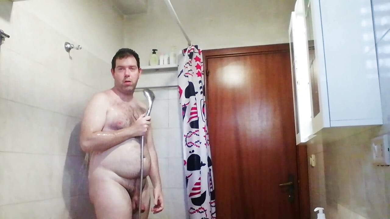 All naked in the shower