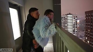 Cum-Faced Emo Girl in Rough Staircase Encounter
