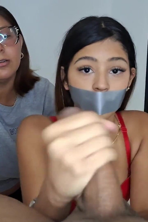 Barely Legal Teen's First Handjob - Submissive 18-year-old Gets Trained