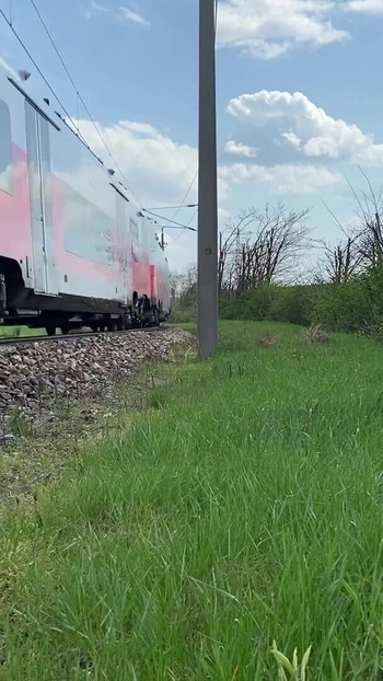 Dick flash train, risky masturbation | Clip 2