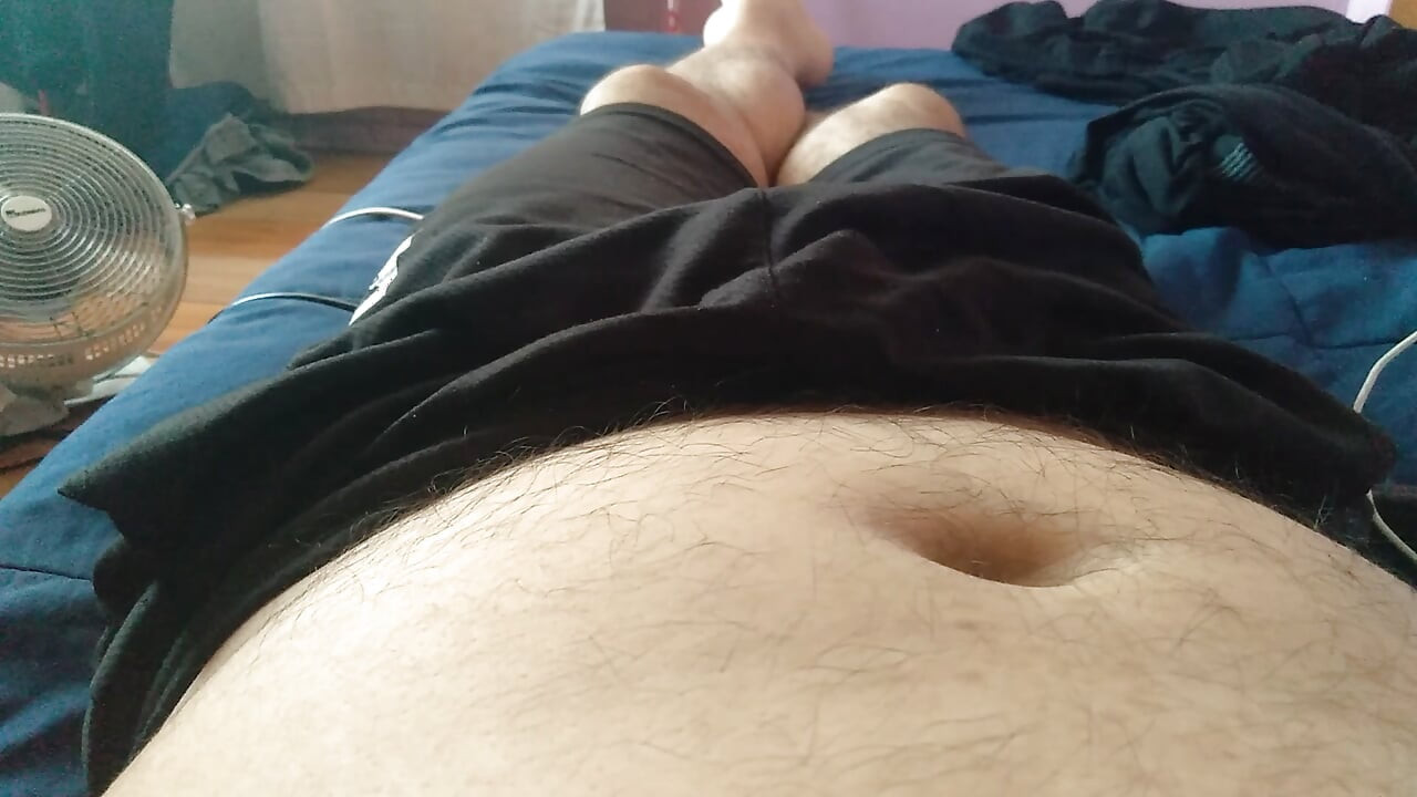 very hard dick, excited by the heat