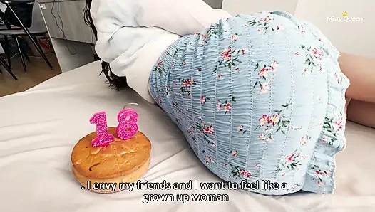 Hari ini gue ulang tahun 18 stepdad, ajarin gue rasain seks dong, gue iri sama temen-temen gue