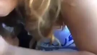 Caught giving a blowjob on the balcony
