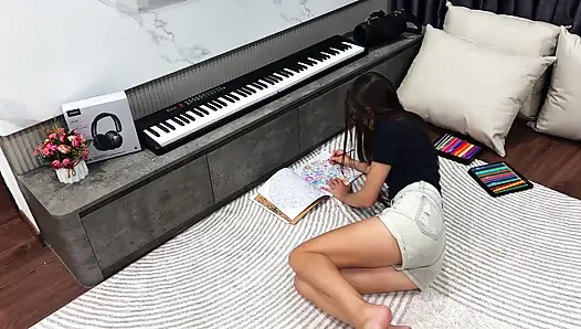 Art of Seduction: Coloring Tease & Messy Sock Solo