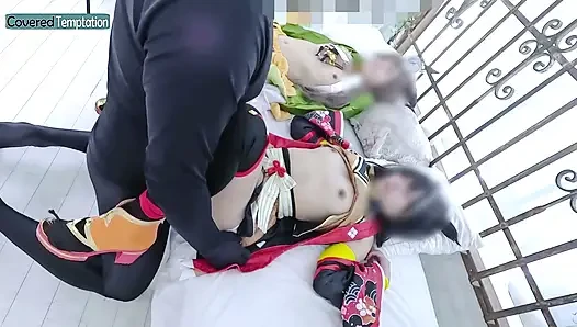 Cosplay Adult Woman Threesome Sex with Two Partners Group Scene