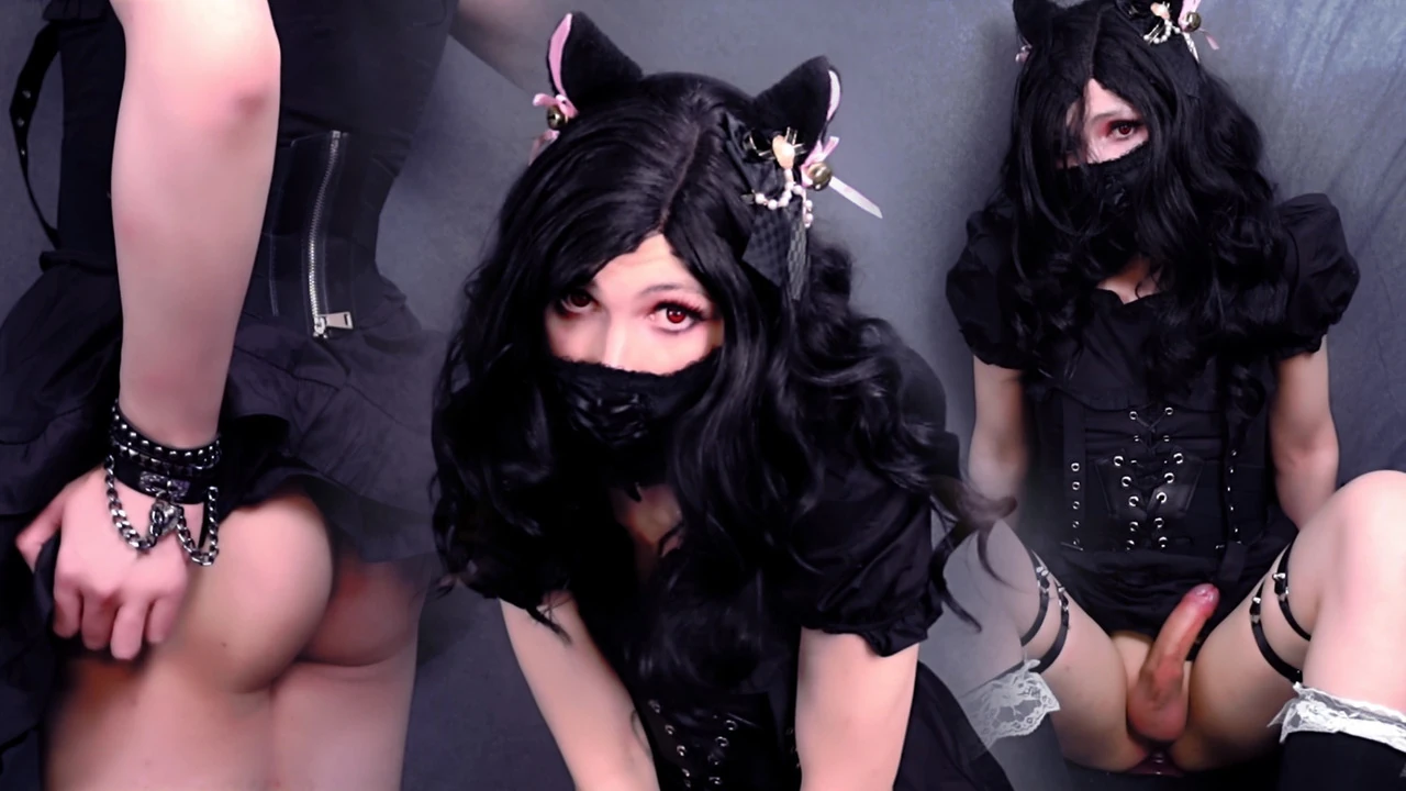 (προεπισκόπηση) Cat girl χύνει δύο φορές με βύσμα στον πισινό